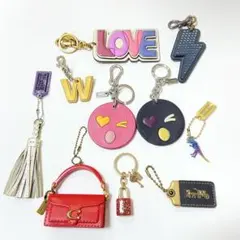 10点 COACH キーホルダー チャーム タグ まとめ キーリング