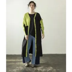 osmosis オズモーシス 2WAYニットワンピース L. GREEN