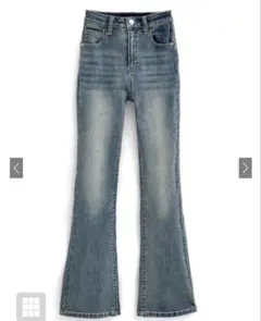 GRL セミフレアデニムパンツ[cu508] ブルー