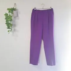 ［BLUE F RONCE］パープルパンツ(M)/日本製✨ 差し色