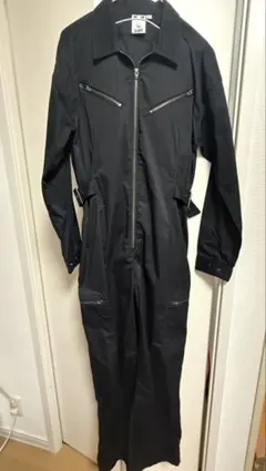 X-girl ジップアップ オールインワン ブラック