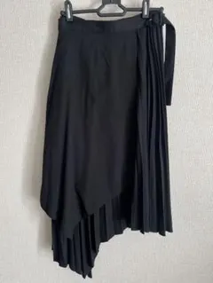 【新品】Mila Owen アシメプリーツスカート 黒