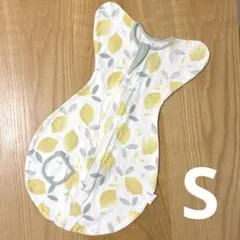 スワドル Sサイズ　着るおくるみ コットン100% レモン柄　新生児