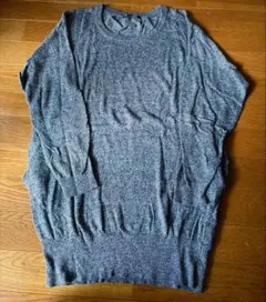 グレー M 長袖ラメニット