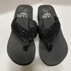 Ami ビーズ装飾トングサンダル 37