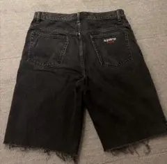 Supreme 刺繍ロゴ デニムショーツ ブラック32 - メルカリ