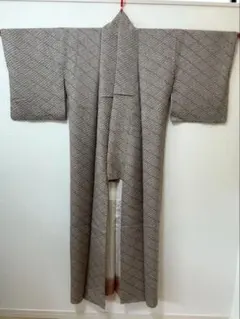 ★みなも様専用★グレー 小紋 多色波模様　着物