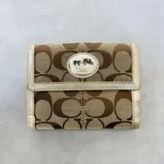 Y2K COACH サットン　シグネチャー 二つ折り財布　コンパクトウォレット