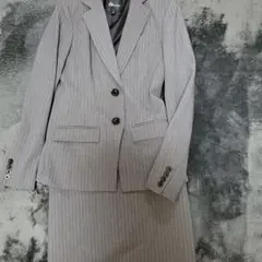 [2点目半額セール]&by Pinky&Dianne グレー ストライプ スーツ