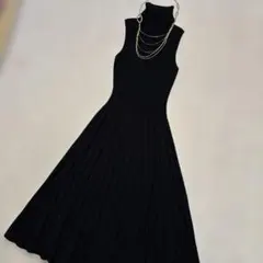 美品★イネド★ニットワンピース★13号ブラック日本製