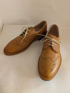 即発送★未使用SAYA メダリオン ウイングチップ レザーシューズ 24cm