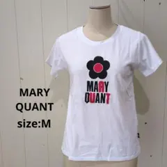 MARY QUANT マリークワント ロゴ刺繍 Tシャツ レディース ホワイト