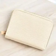 カードケース　カード入れ　小銭入れ　ミニ財布　男性兼用　オフホワイト　白