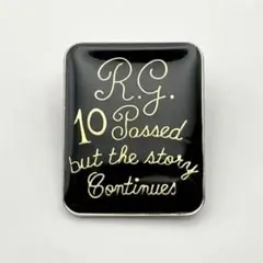 RUDE GALLERY 10周年 ピン バッジ 黒 四角 メタル