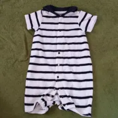 コムサイズム ボーダーロンパース