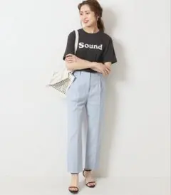 Spick and Span リネンライクテーパードタックパンツ　38 リネン