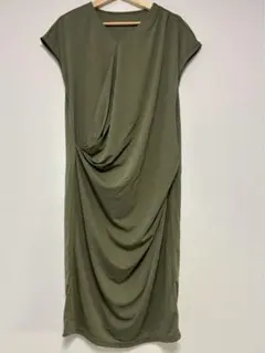 DoCLASSE オリーブ ドレープワンピース　カーキ　レディース　ゆったり美品