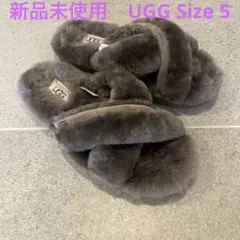 N*様 ☆新品☆ UGG もこもこサンダル フラッフ グレー サイズ7 24cm