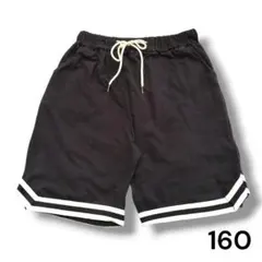 バスパン ハーフパンツ ミニバス バスケ 黒 160