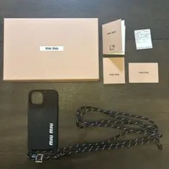 miumiu ドット柄レザースマホケース iPhone12Pro Max - メルカリ