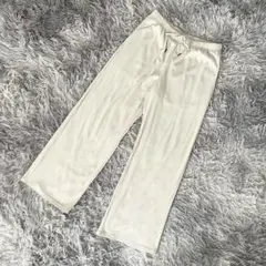 『GU』ジーユー　リブプルオンパンツ　イージー　ワイド　裏地付き　ウエスト総ゴム