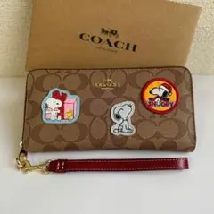 COACH Snoopy 長財布 ストラップ付 - メルカリ