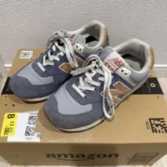 値下げ★ニューバランス　574 23cm ブルー　ベージュ　スウェード　可愛い