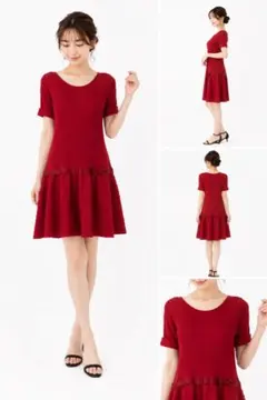 M’S GRACY ニットワンピース赤38号サイズのサムネイル