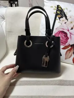 ブラック ハンドバッグ 合成皮革