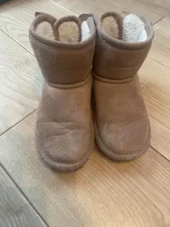 ブラウン リボン付きブーツ　18㎝のサムネイル