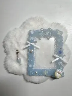 水色　ホイップデコ　トレカケース