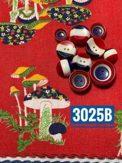 3025Bビンテージコットン生地&ボタン