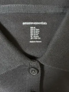amazon essentials 長袖ポロシャツ 黒 130-135cm
