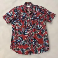 GAP アロハシャツ ボタニカル柄 レッド Sサイズのサムネイル