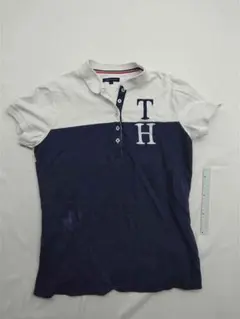 ◎トミー ヒルフィガー ポロシャツ 半袖 ネイビー系 メンズ M