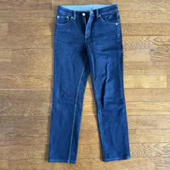 B-Three 裏起毛スリムデニム パンツダークブルー