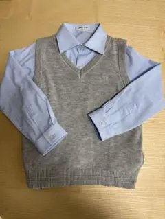 【COMME CA ISM /コムサイズム】グレー　キッズベスト110センチ