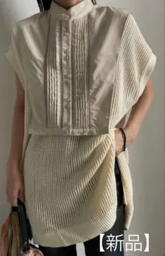【新品】AMERI アメリ　COLLAR SET MESH TOP トップスのサムネイル