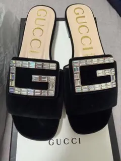 新品未使用 GUCCI クリスタル スライドサンダル - メルカリ