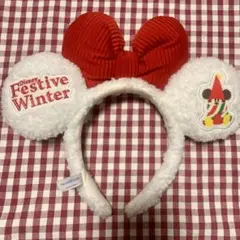 ディズニー　クリスマス　リルリンリン　もこもこ　カチューシャ　ミッキー