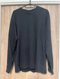 ユニクロ(エアリズム)　長袖ロングTシャツ　ブラック　Lのサムネイル