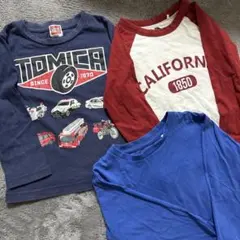 トミカ 車両プリント 長袖カットソーセット