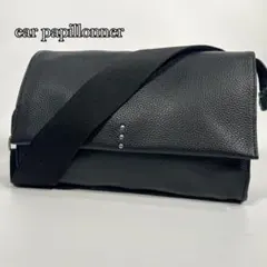 ear PAPILLONNER ワイドテープ ショルダーバッグ　ブラック