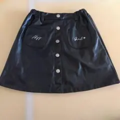 Algy 合成皮革スカート 黒 160