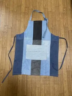 デニム パッチワーク エプロン