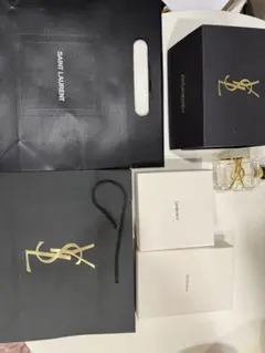 SAINT LAURENT ショップ袋と香水（空ボトル）セット（ばら売り可）