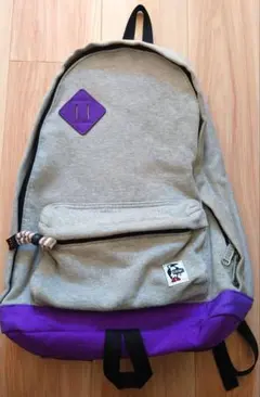 【生産終了レア色】CHUMS グレーと紫のリュック・バックパック