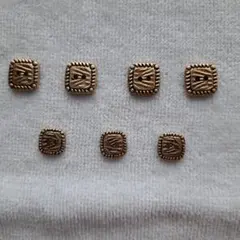 金属製スクエアボタン6個セット