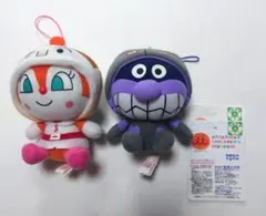 ［新品未使用］バイキンマン　ドキンちゃん　着ぐるみ　ぬいぐるみ　ストラップ