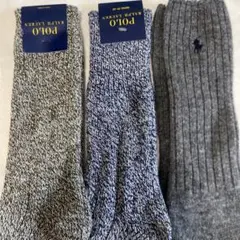 ポロラルフローレンのメンズ用ソックス、3足セット新品 サイズXL28-31cm